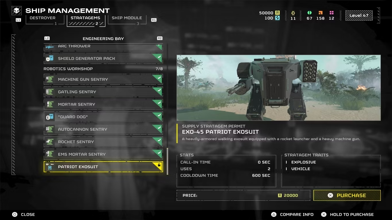 Helldivers 2 İncelemesi 5 Helldivers 2 stratagem exo