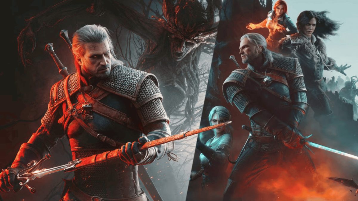 witcher 3 remastered and songs of the past key art side by side
